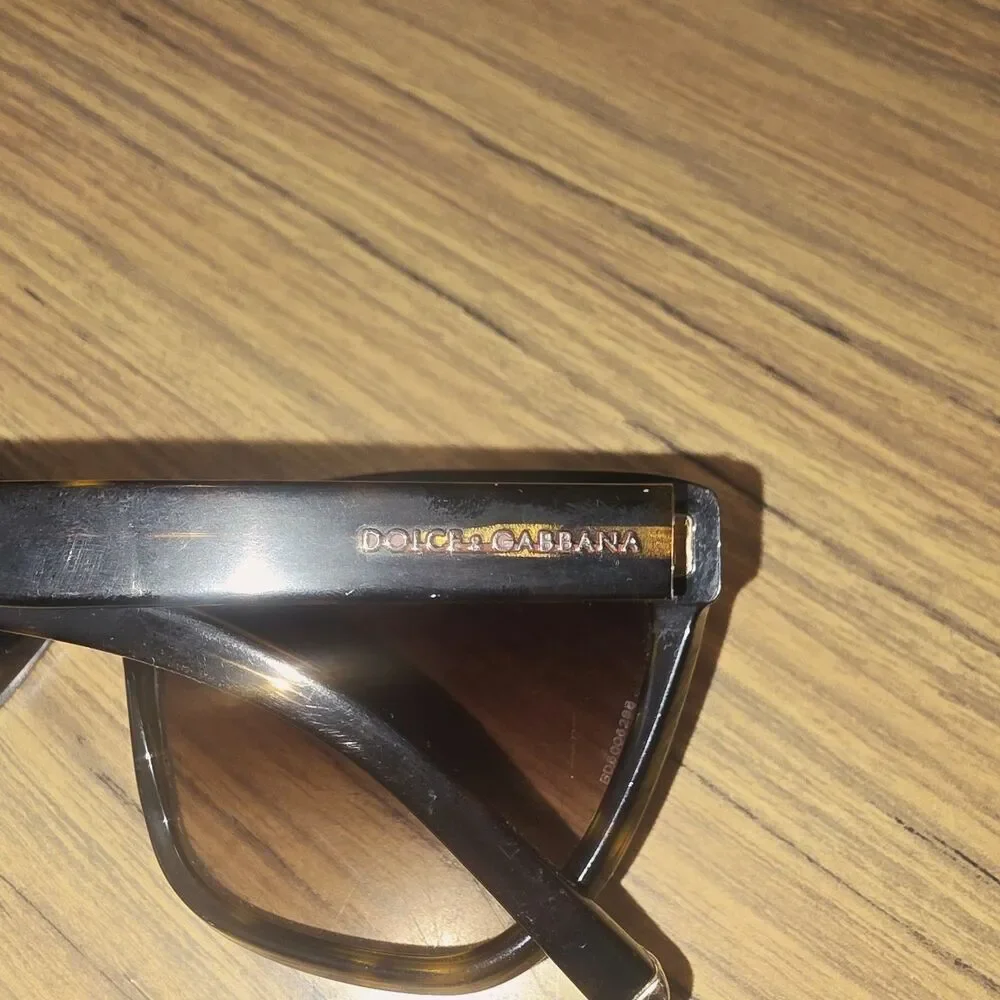DOLCE & GABBANA DG4114 Y2K 59□15 140 Brown/Gold Summer Vacation Logo Sunglasses